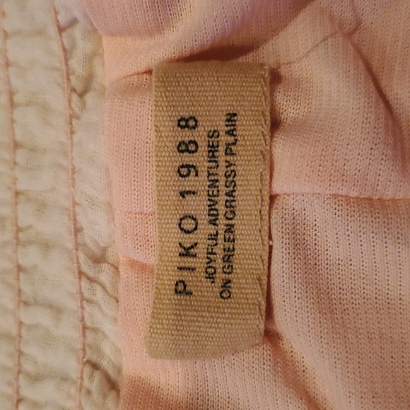 PIKO 1988 Pink/Peach Dress Floral Accents. Size Small / Medium - Picture 3 of 4